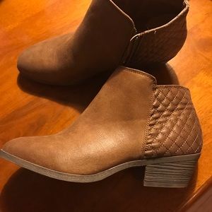 Tan booties